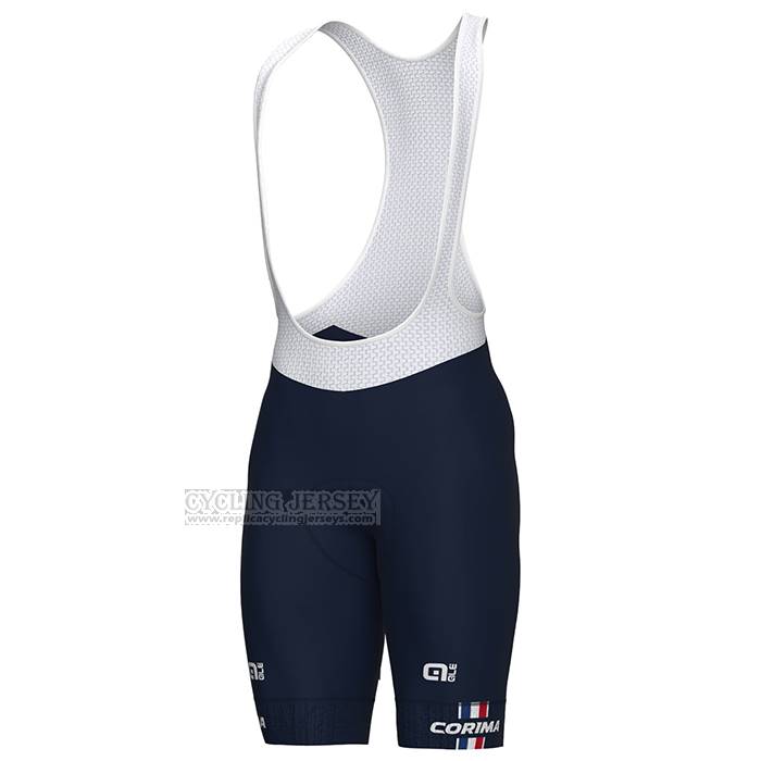 2023 Cycling Jersey France Blue White Short Sleeve And Bib Short